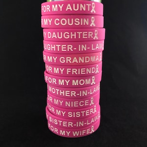 Pink Breast Cancer Awareness Silicone Wristband: Supporter Gift image 3