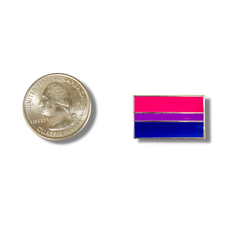 Bisexual Pride Flag Enamel Pins Bisexual Pins LGBTQ Pride Etsy