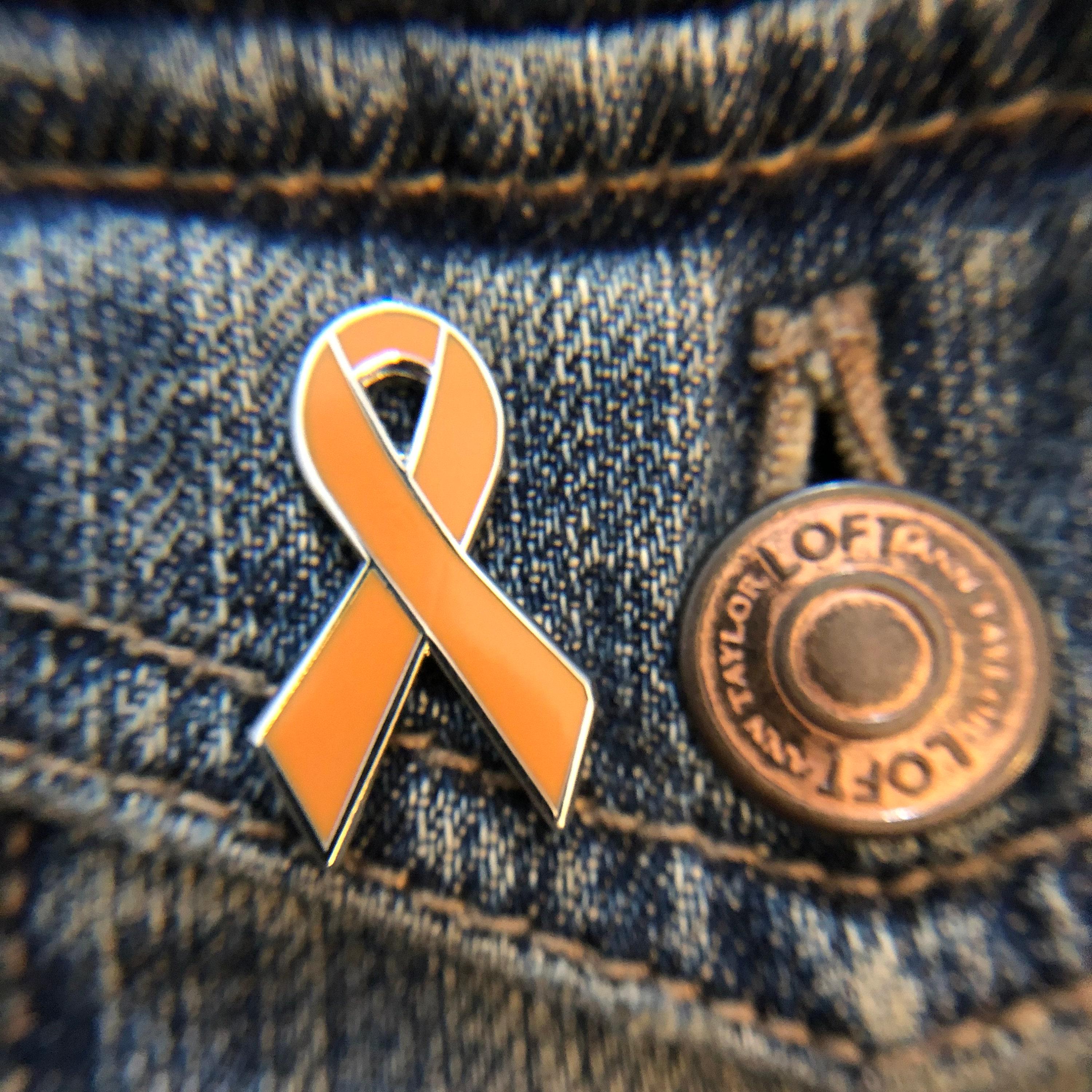 Awareness Ribbon Pin: Orange Support for Leukemia and More (1 Inch) - Etsy