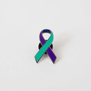 Suicide Prevention Ribbon enamel pin V2 - hard enamel, suicide awareness, pins, lapel pins, suicide awareness