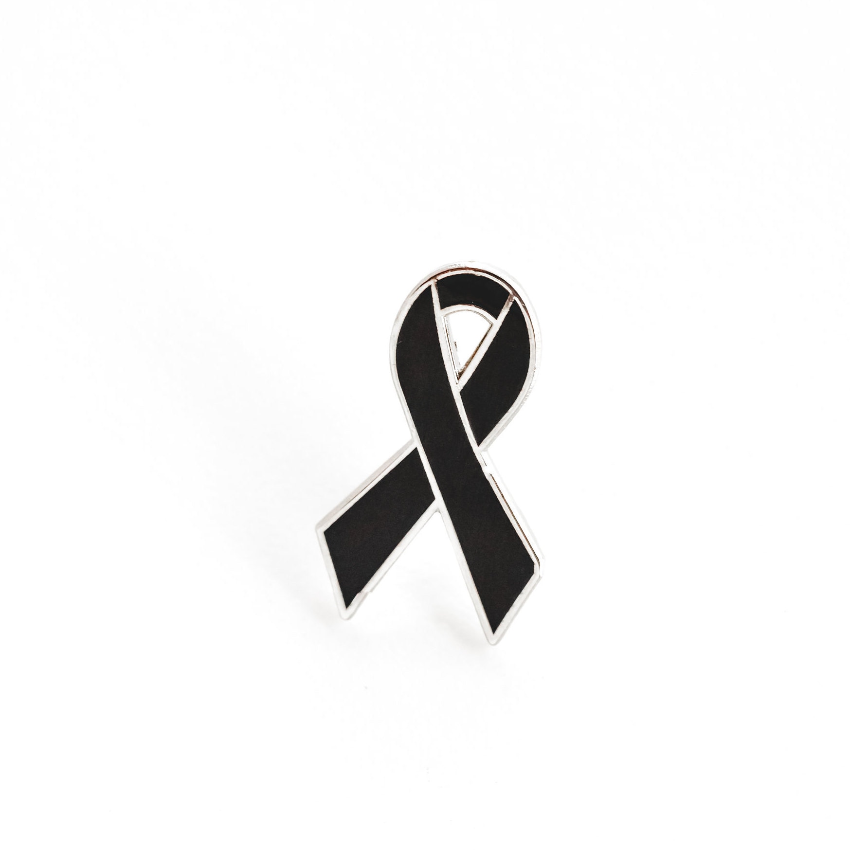 Black Awareness Ribbon Pin V1 9/11,mourning, Remembrance, Melanoma