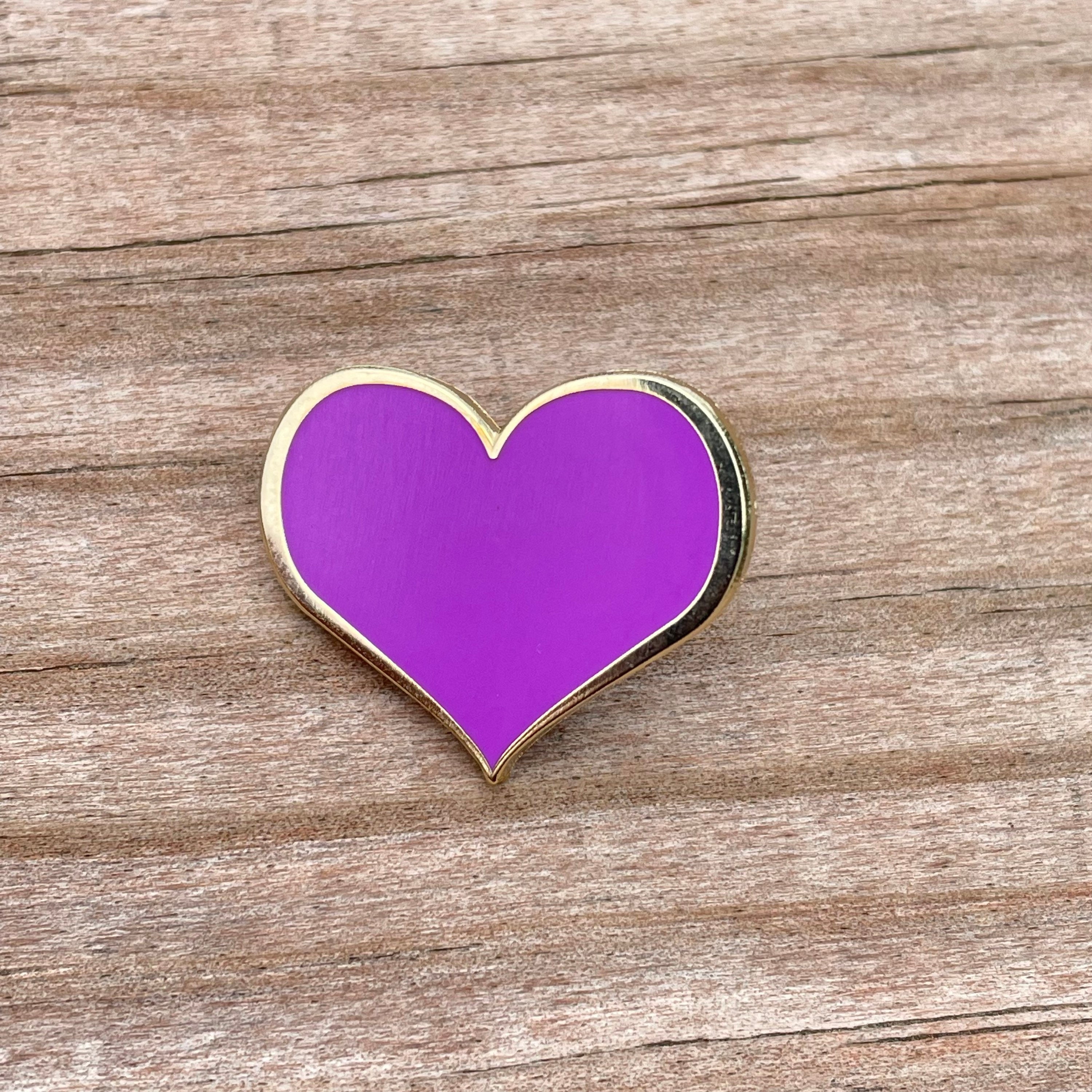 Purple Heart Enamel Pin 1 Kawaii Pins Lapel Pins Etsy
