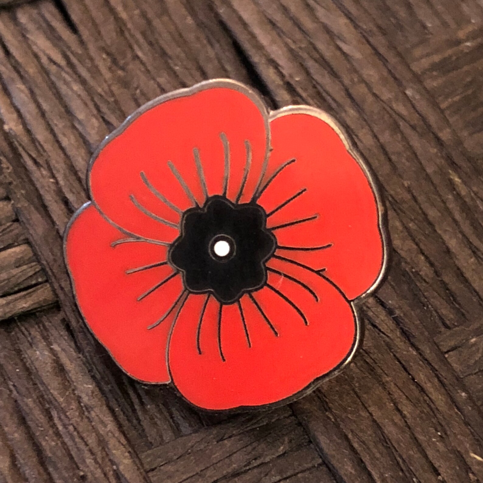 Memorial Poppy Enamel Lapel Pin Hat Pin WWI WWII World Etsy