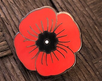 8Pcs Poppy Pin Badge Enamel red Flower Poppy Brooches Remembrance Memorial Gift