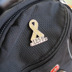 Gold Ribbon Pin, Childhood Cancer Awareness (Enamel Lapel 1") image 1