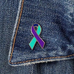 Suicide Prevention Ribbon enamel pin  - hard enamel, suicide awareness, pins, lapel pins, suicide awareness