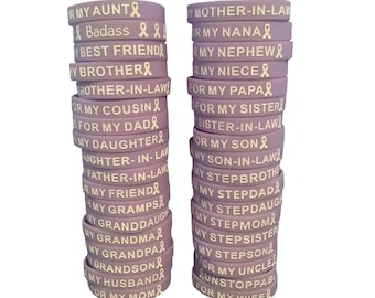 Purple Chronic Illness Awareness Wristband: ADHD, Epilepsy, Fibromyalgia