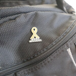 Gold Ribbon Pin, Childhood Cancer Awareness (Enamel Lapel 1") image 6