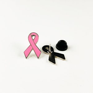 Pink awareness ribbon pin, Breast cancer awareness, enamel pins, cancer gift, grief gift, cancer fighter, chemo gift, cancer survivor, Nurse