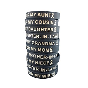 Navy I wear this for my loved one wristband, Colon Cancer, Crohns Disease, Huntingtons Disease, Rectal Cancer, chemo gift, Alopecia