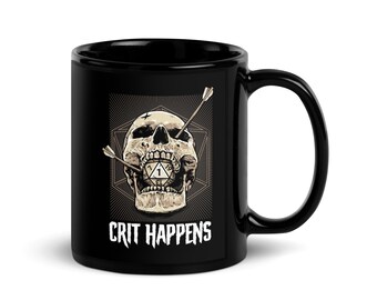 Crit Happens  Critical Failure | Funny DND Gift For DM| Dungeons and Dragons, Pathfinder, Tabletop RPG Accessory | 11 Oz Coffee Mug