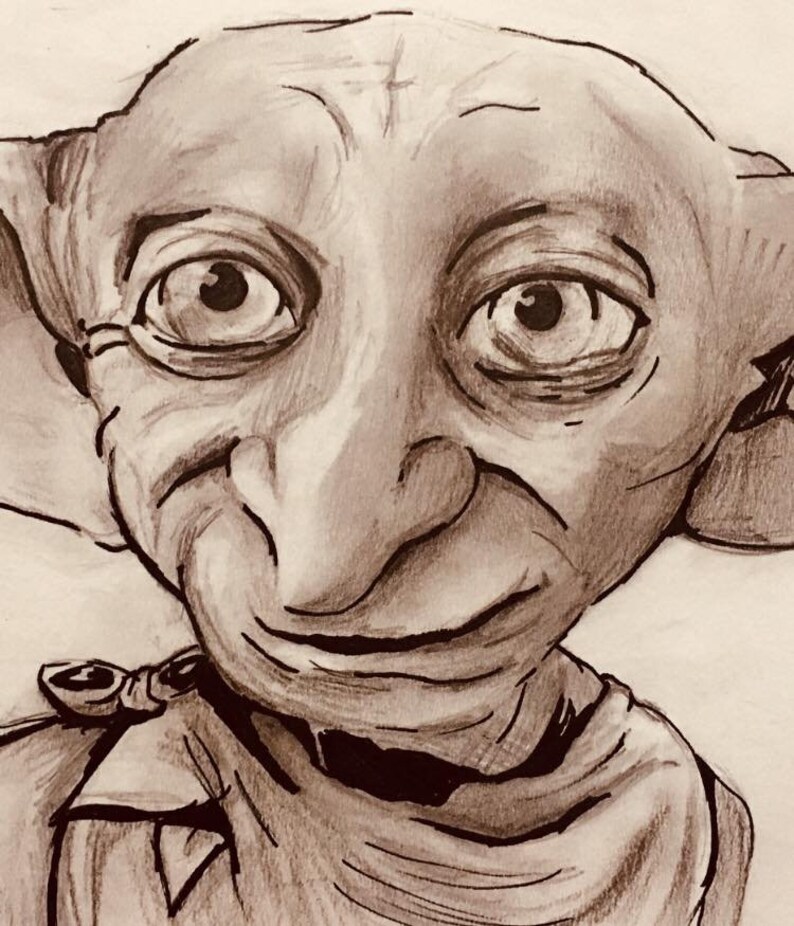 Dobby Portrait Sketch PRINT | Etsy