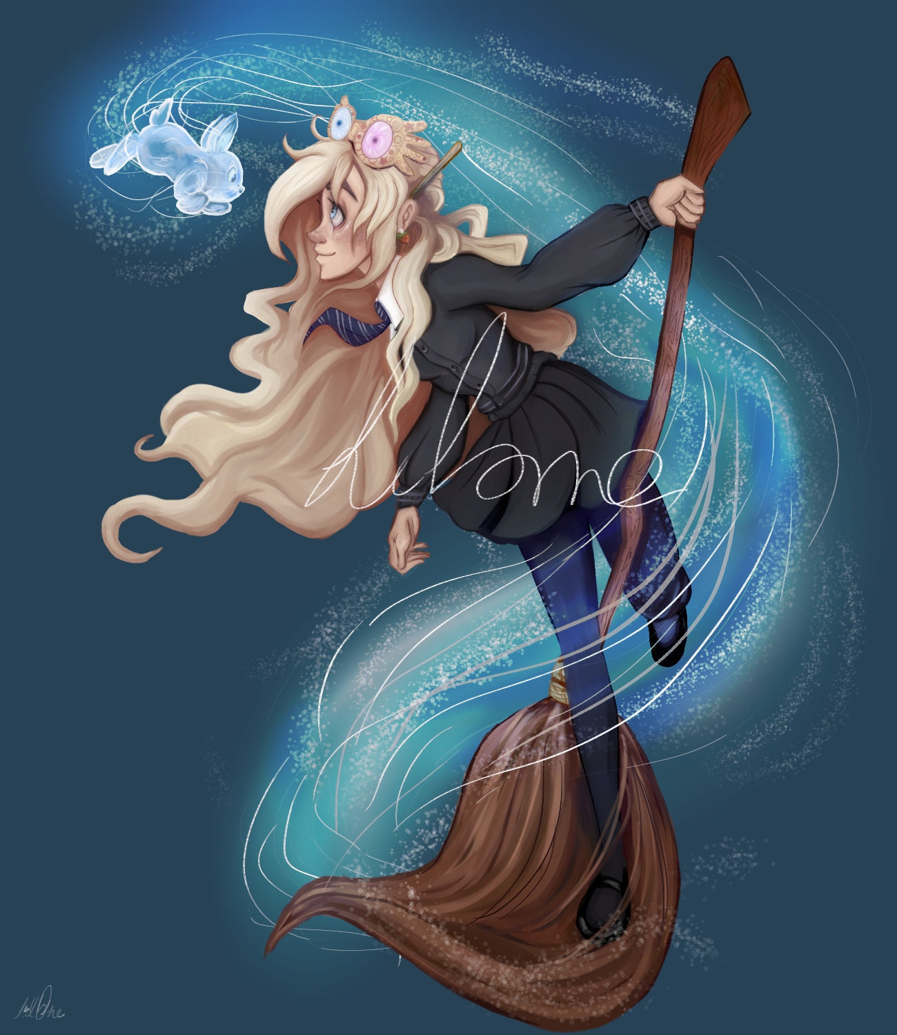 Luna Lovegood and her Patronus PRINT  Etsy