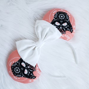 Disney Coral Pink & Blue Sugar Skull Ear Headband New Disney and Pixar Coco Ear Headband on Disney Store  main image 4
