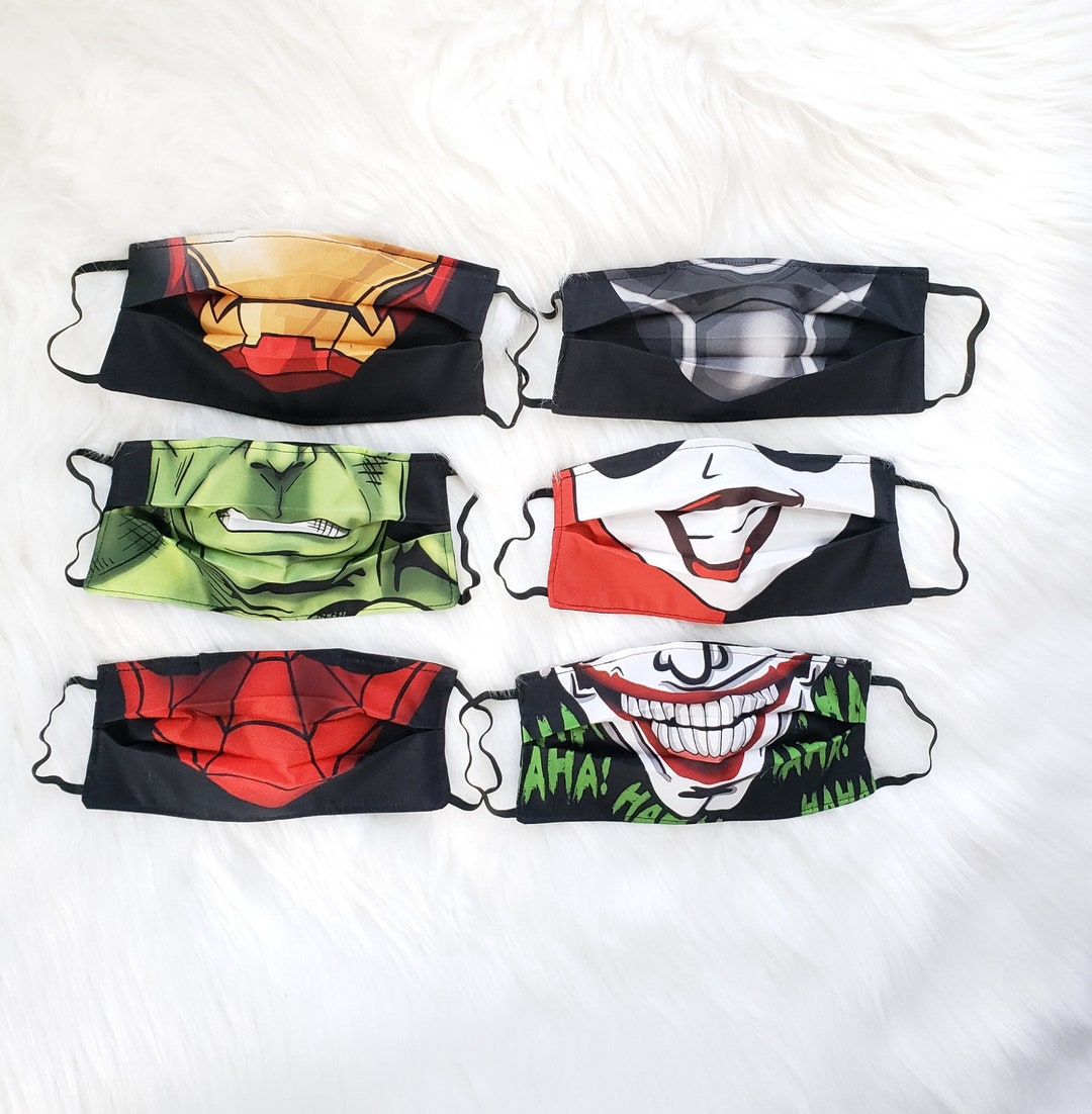 Comic Face Masks Etsy