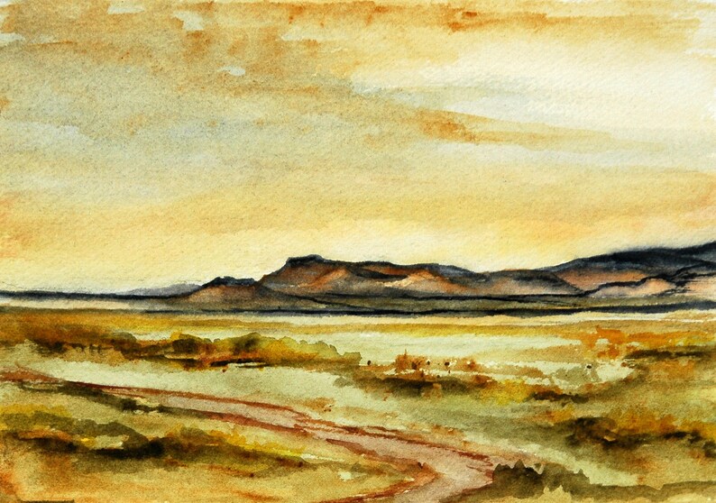 Original Utah Watercolor Painting, Arizona Painting, Utah Plein Air Painting 8 x 6 inches image 4