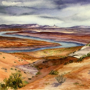 Original Utah Watercolor Painting, Arizona Painting, Utah Plein Air Painting 8 x 6 inches image 3