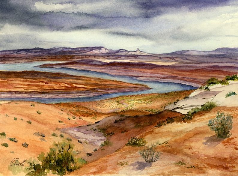 Original Utah Watercolor Painting, Arizona Painting, Utah Plein Air Painting 8 x 6 inches image 3