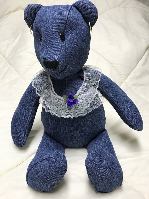 denim teddy bear