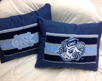 UNC Tarheel Denim Pillow Set