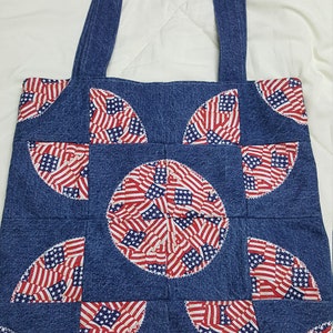 July 4th Flying Flags Around The World Denim Tote Bag