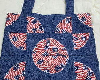 July 4th Flying Flags Around The World Denim Tote Bag