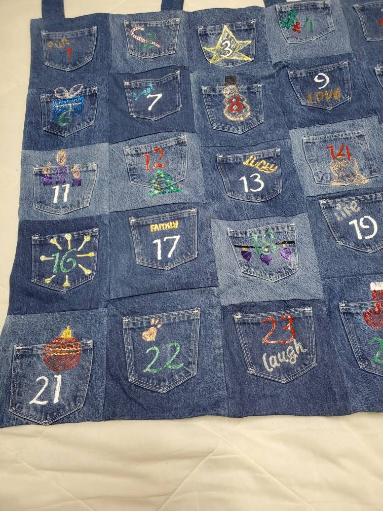 Christmas Advent Calendar Wall Hanging Etsy
