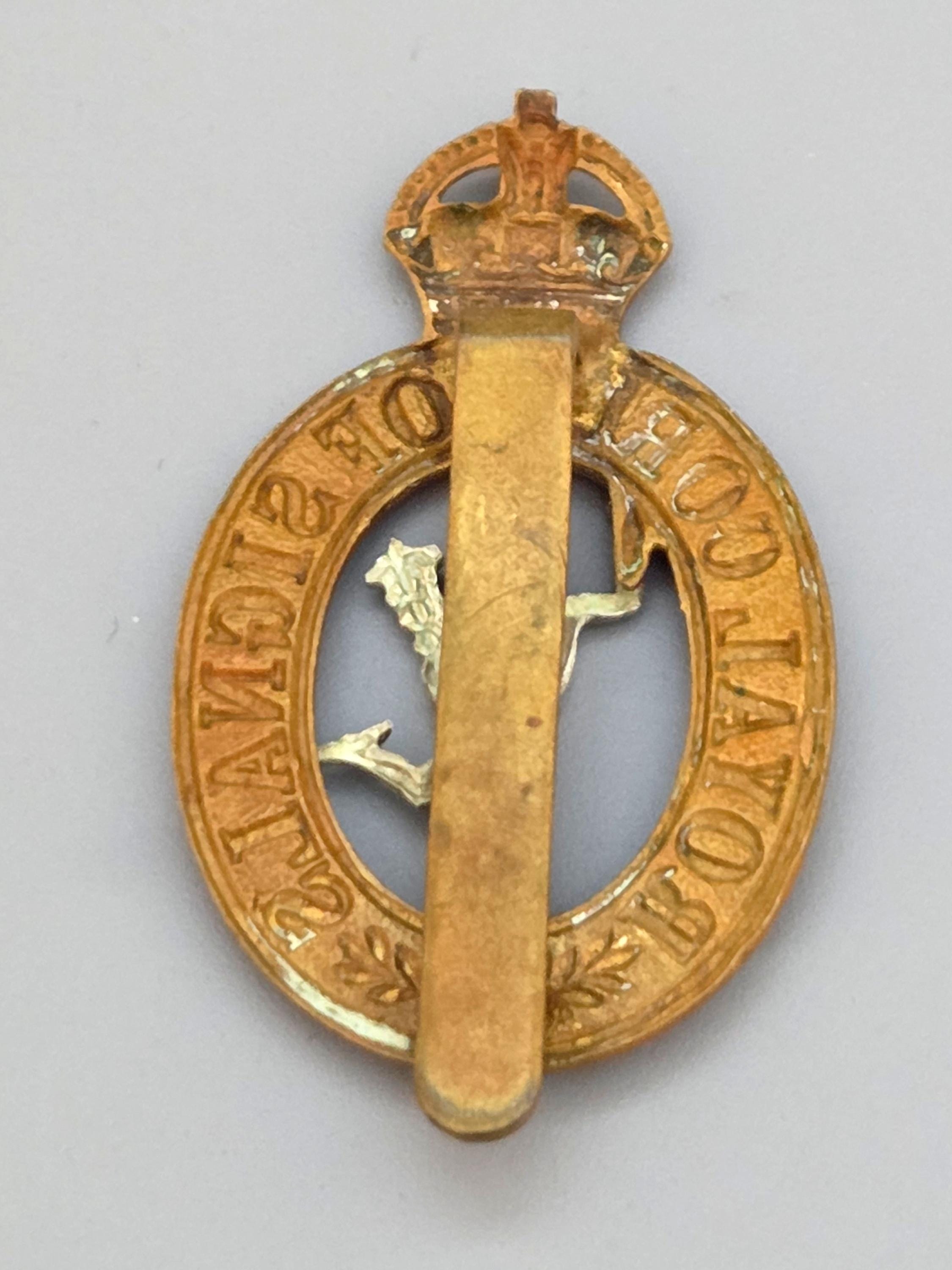 Authentic Wwii-era British Army Royal Corps of Signals Bi-metal Cap ...