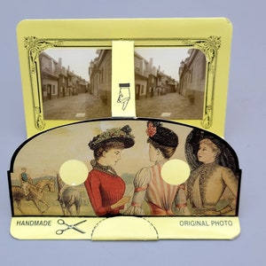 vintage tschechische stereoskopische 3D Vision Postkarten aus dem 90er Jahre, unbenust.