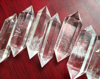 Double Terminated Rock Crystal Quartz Natural hoge kwaliteit Double Point Healing Crystal Clear Quartz Point Meditation Energy Crystal
