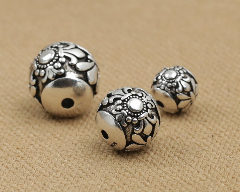 9mm Sterling Silver Spacer Beads 925 Silver Bead Wholesale Etsy