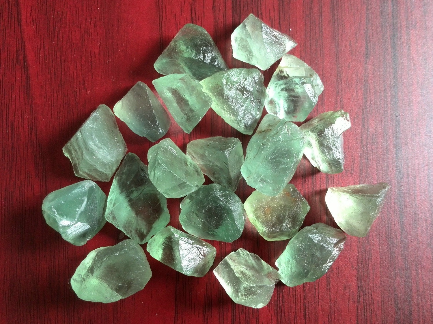 Natural Green Fluorite Raw Rough Gemstones Chunks Loose Etsy