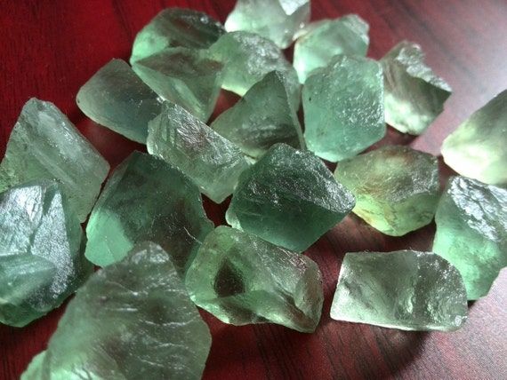 Natural Green Fluorite Raw Rough Gemstones Chunks Loose | Etsy