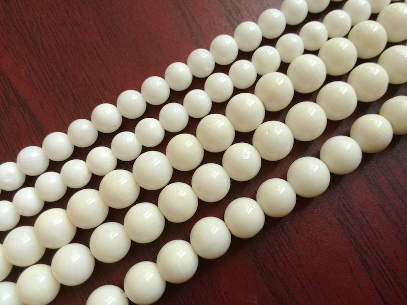 Round White Coral Beads Cream Coral Beatds Coral Seed Beads Etsy