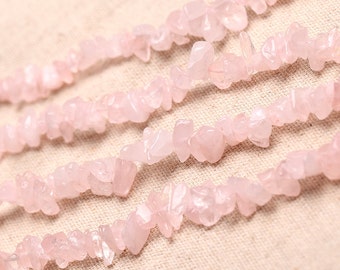 Natural Rose Quartz Chip Beads Pink Crystal Chips Bead Gemstone Chip for Jewelry Making 15" Full Strand Beads Wholesale C006