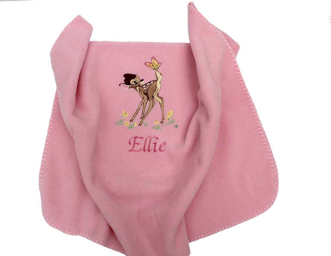 Bambi Personalised Baby Blanket or any Disney Character Etsy