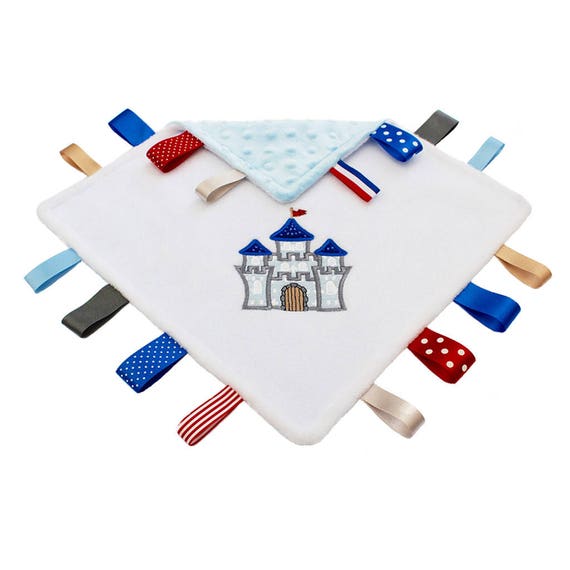 Tag Comforter In Pirate Fabric Handmade Taggy Blanket Cute !