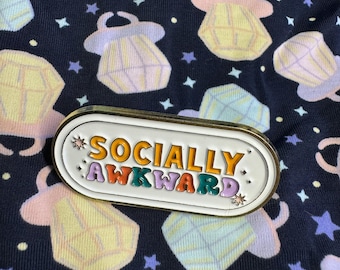 Socially Awkard Enamel Pin