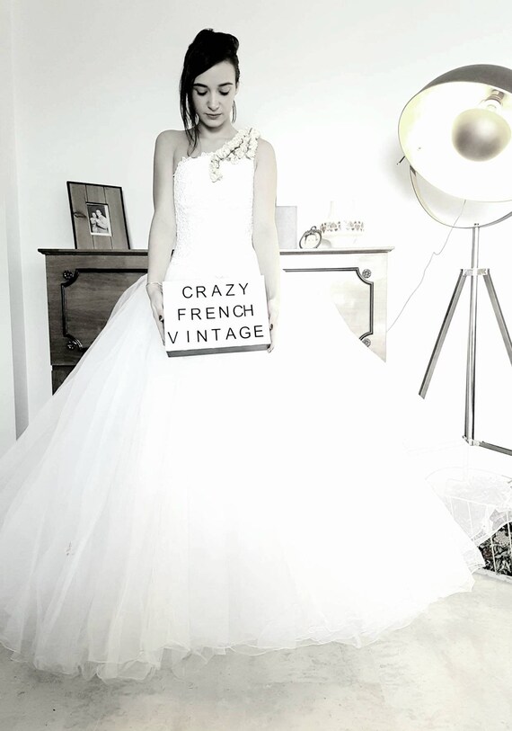 Tulle Wedding Dress Vintage Vintage Wedding Dress French Etsy