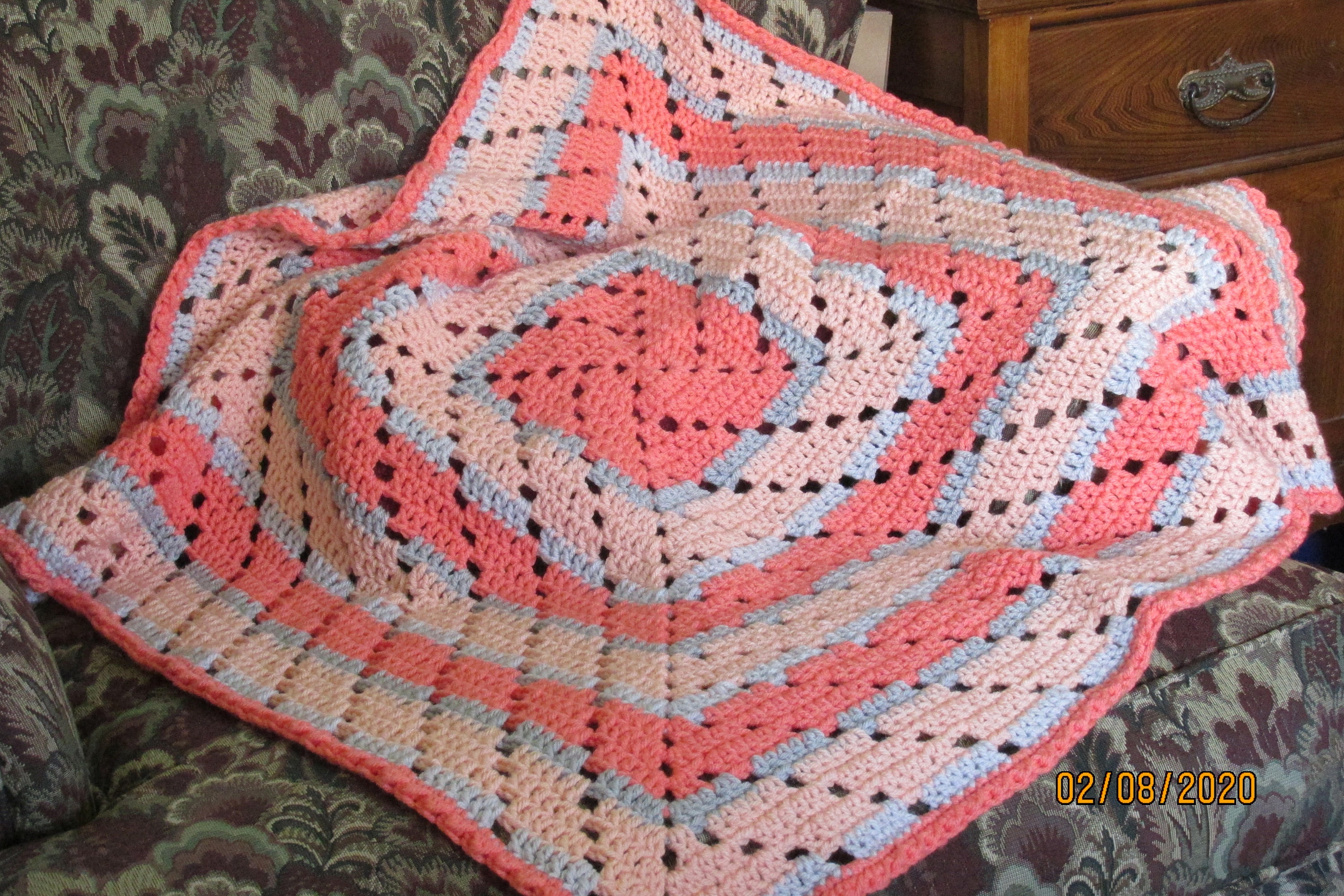 Crochet Which Way Filet summer travel blanket baby blanket Etsy