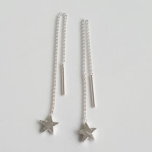 Sterling Silber Ohrringe,925Er Sterling Silber Ohrringe,Tropfen Ohrringe,minimalist ohrringe,lange Silber Ohrringe,Ohrhänger Silber,