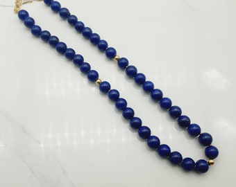 lapis lazuli necklace, lapis lazuli  lazuli  beaded necklace, and clasp, lapis gemstone,lapis lazuli jewelry,genuine lapis lazuli