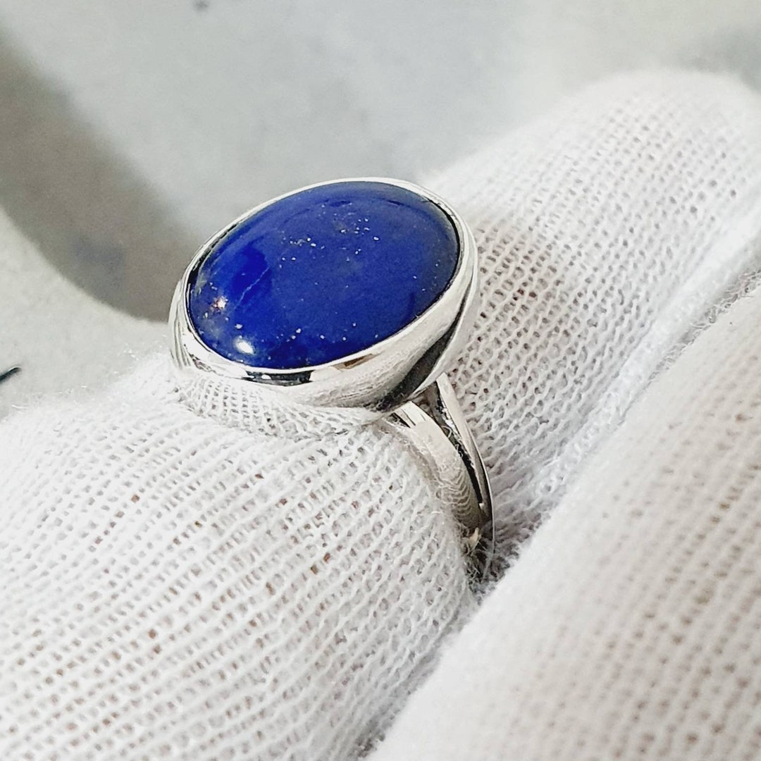Lapislazuli Ring 925 Silver, Genuine Lapis Lazuli Rings,customised