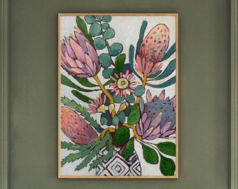 Gum Blossom Print: Australian Native Flower Botanical Art (Digital Download