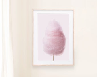 Fairy Floss Print, Girls Bedroom Decor, Digital Download, Printable Wall Art, Nursery Room, Cotton Candy, Pink Wall Art Poster