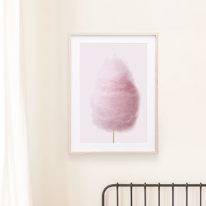 Fairy Floss Print, Girls Bedroom Decor, Digital Download, Printable Wall Art, Nursery Room, Cotton Candy, Pink Wall Art Poster