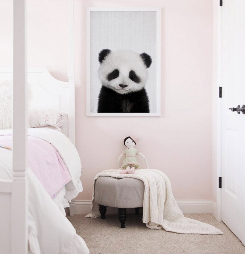 Baby Panda Print, Nursery Animal - Printable Wall Art - Kids Bedroom ...