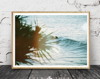 Surf Photography, Ocean Water Wall Art Print, Surfboard Decor, Coastal Beach, Large Printable Poster, Digital Download, Surfing, Waves