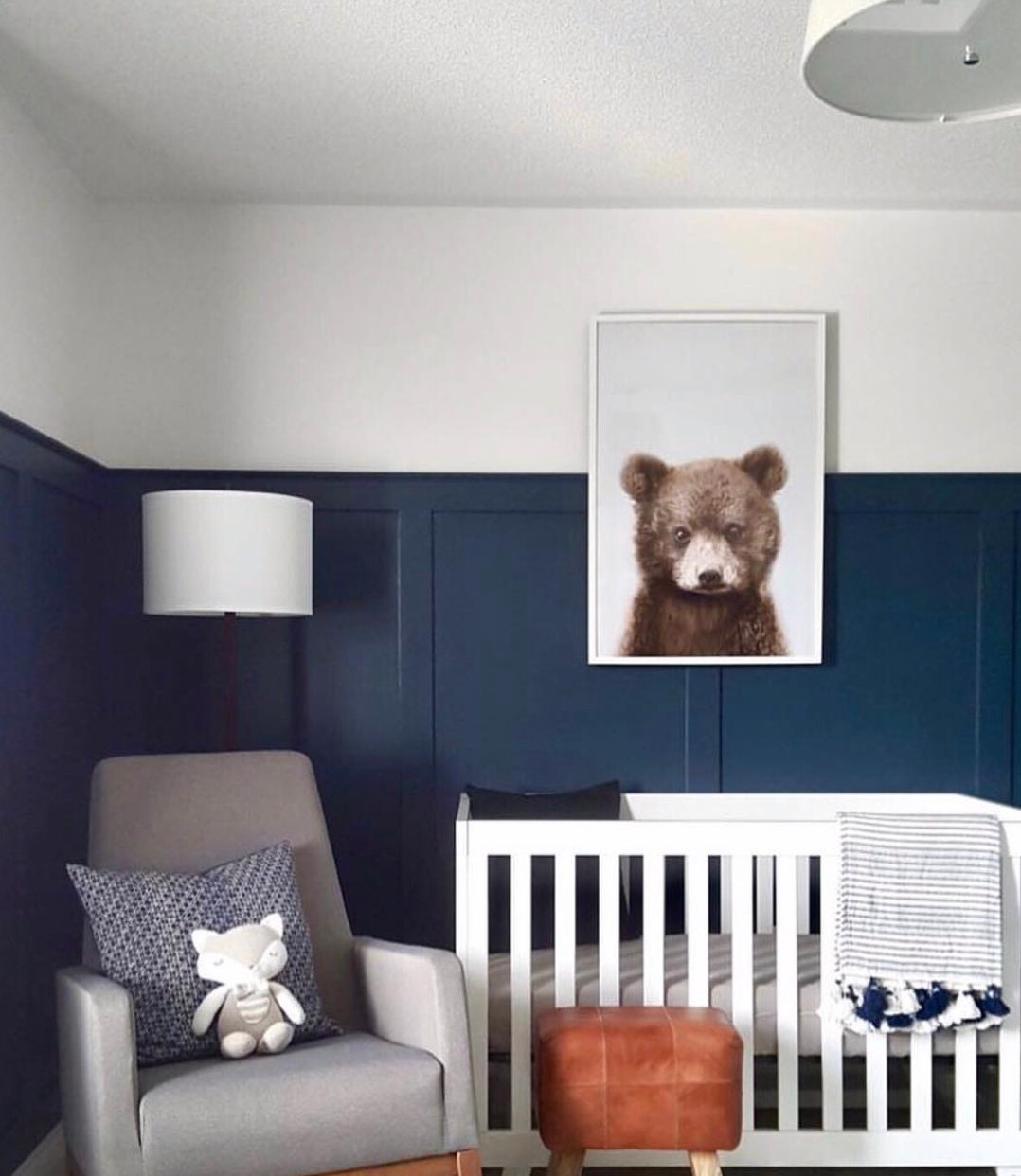 Baby Bear Nursery Print Printable Wall Art Woodland Animal Decor