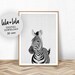 Zebra Print, Nursery Printable, Animal Wall Art, Printable Instant Download, Large Safari Decor Poster, Cute African Photo, Black and White 